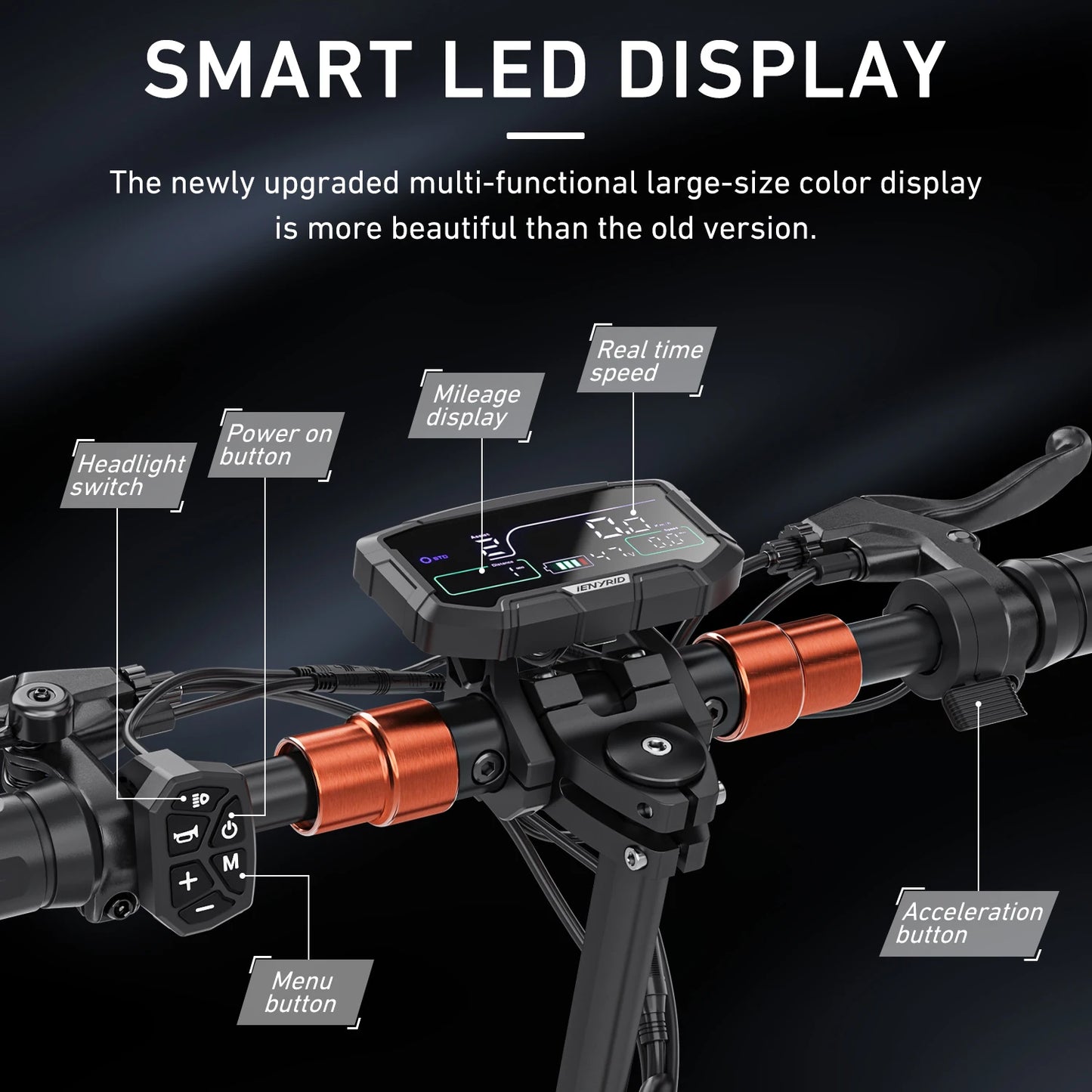 IENYRID M4 Pro S Foldable Electric Scooter 800W 48V/10AH E-Scooter 25KM Per Hour Max Range 20-30KM Adults E-Mountain Scooter