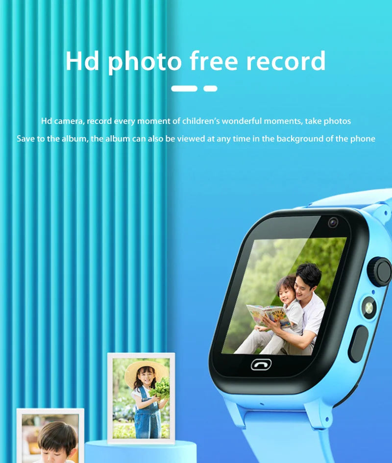 Lenovo Kids 4G Smart Watch WIFI SOS GPS Location Video Call Sim Card  Camera With Light Touch-screen Waterproof Watch For Kids