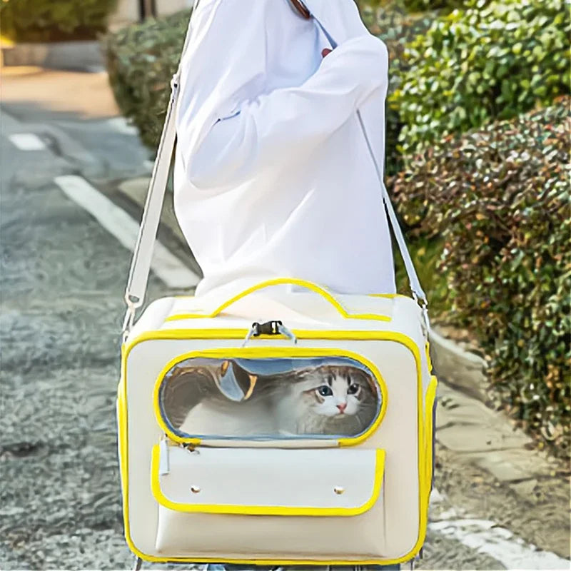 Multifunctional Pet Transport Backpack,Portable Travel Bag,Large Capacity,Three Sides Breathable,Cat Backpack,Thick and durable