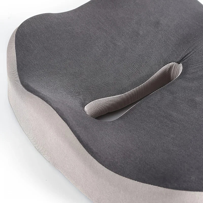 Ergonomic Memory Foam Seat Cushion for Office Chairs & Cars - Posture Support, Butt Pain Relief, Easyclean Material