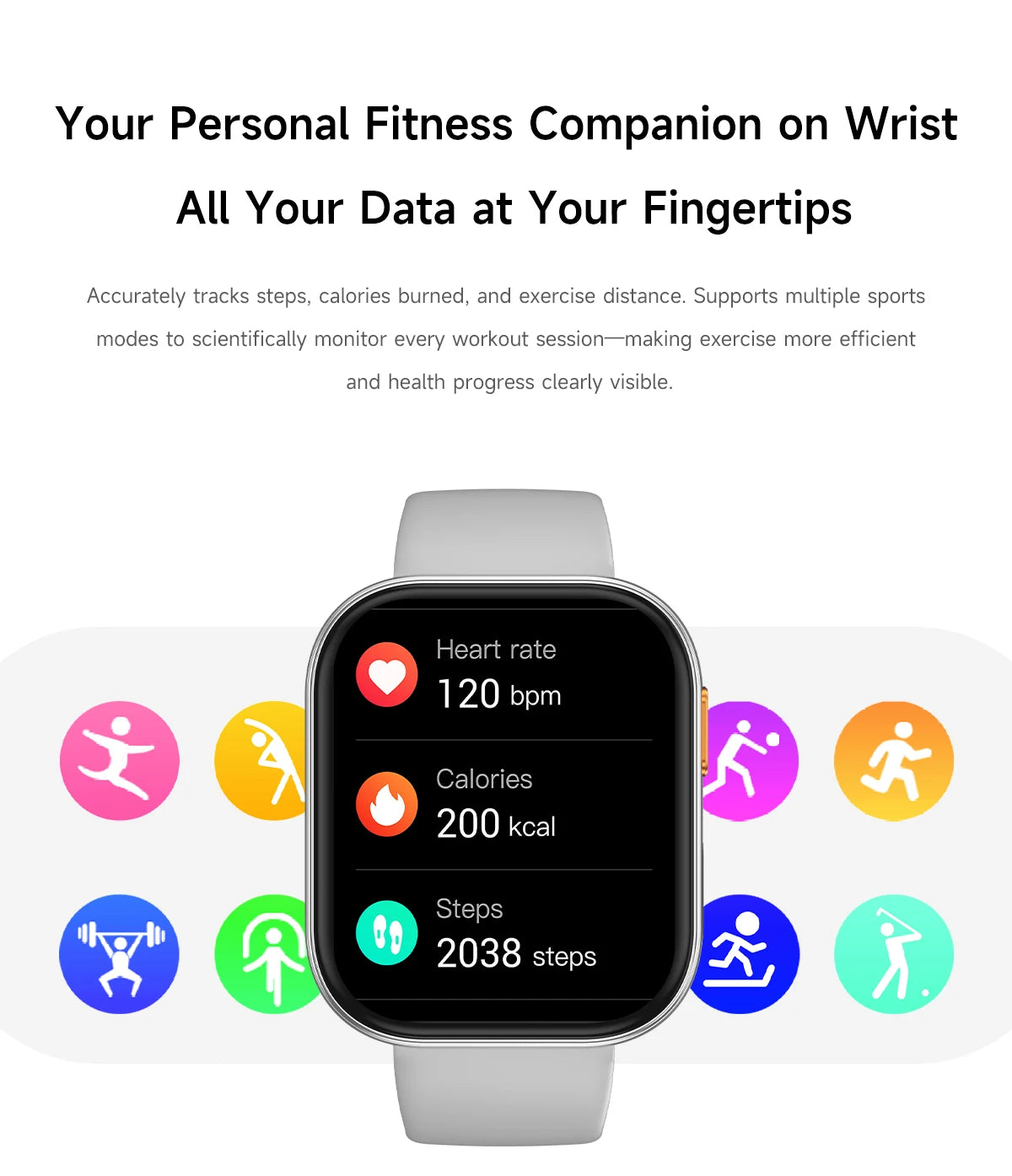 Outdoor New 1000mAh SmartWatch 2.04"HD Screen Smartwatch LED Flashlight 100+sports mode BT Call Waterproof SmartWatches Men Wome