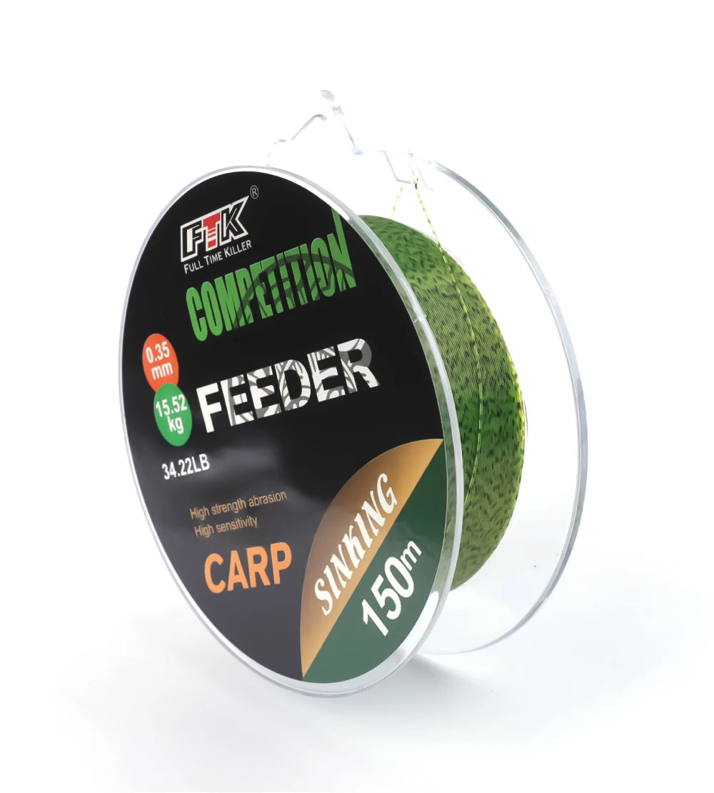 FTK 3D Invisible Carp Fishing Line Nylon150m/300m Super Strong Monofilament Fluorocarbon Tensile Spot Line for Pesca