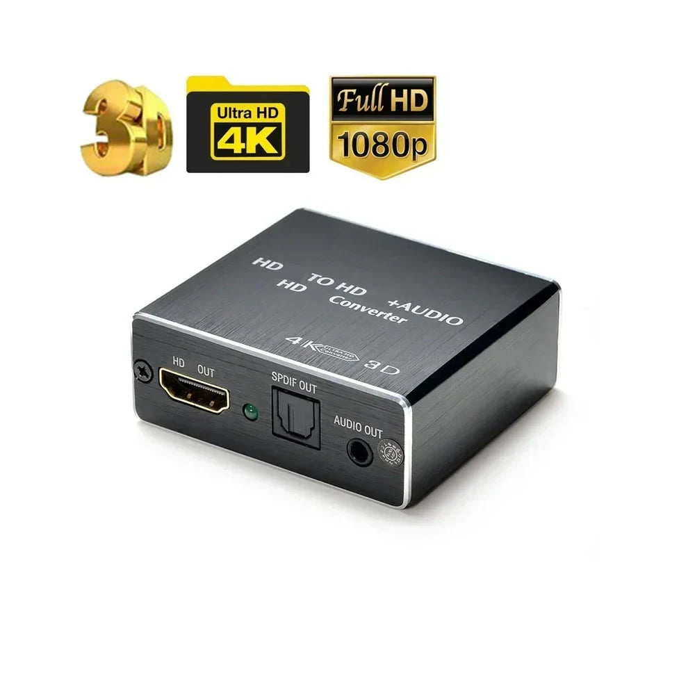 HDMI-Compatible Audio Extractor Stereo Audio Converter 3.5mm 4k X 2k Audio Splitter Adapter For PS4 TV DVD Home Theater