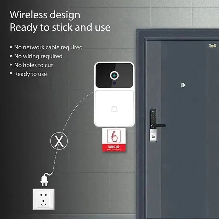 Wireless WiFi Video Doorbell for Home Security - HD Camera, Night Vision, Two-Way Intercom & Voice Change Feature