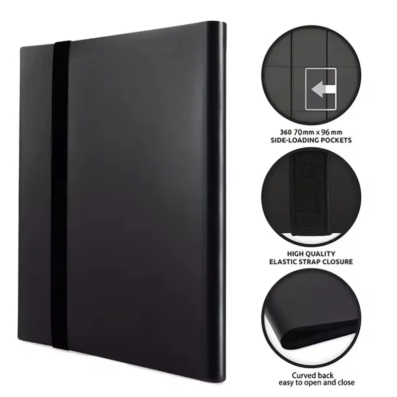 1Pc Card Binder 160/360/480 Trading Card Holder Book PP Cover Binder For Cards Durable Side Loading Card Book With Gaming Cards