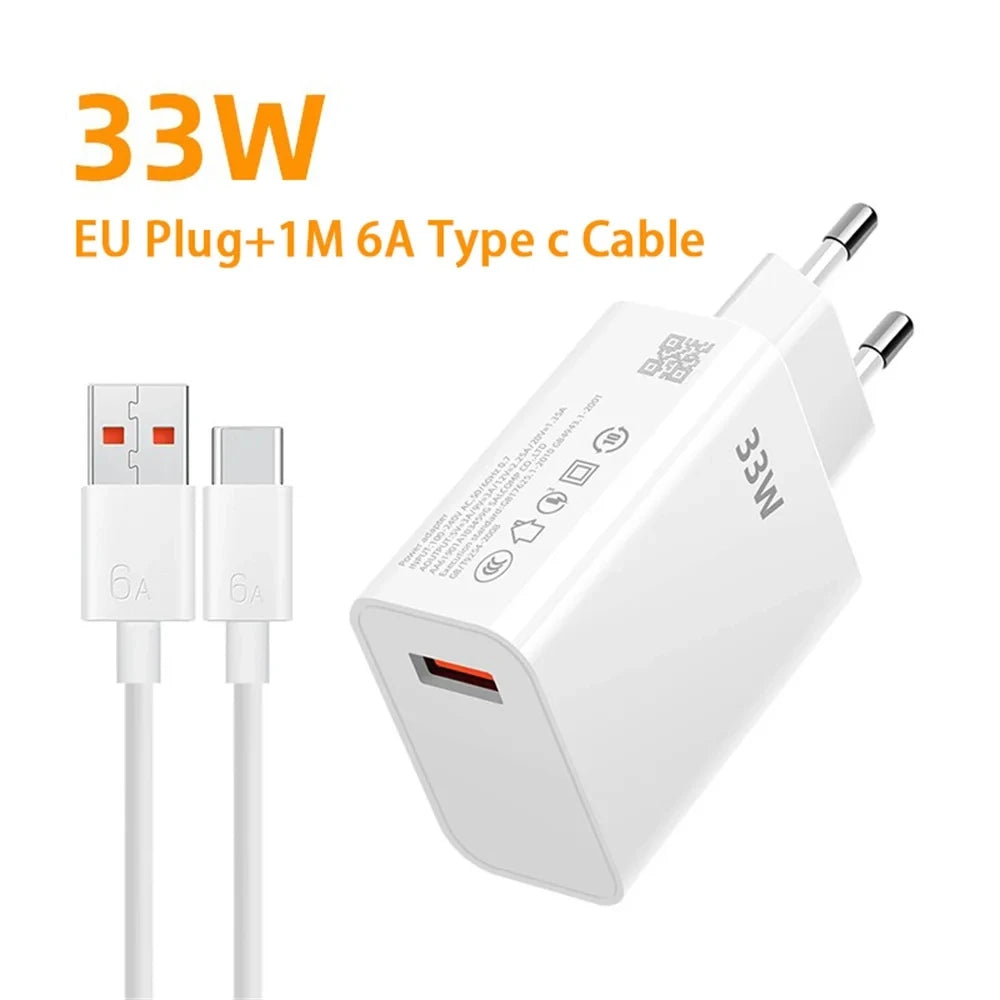 Original Xiaomi 45W EU Turbo Charger Mi Adapter 33W 27W Cable POCO Redmi Note 10 11 12 13 14 15 Pro 11T 12S 9