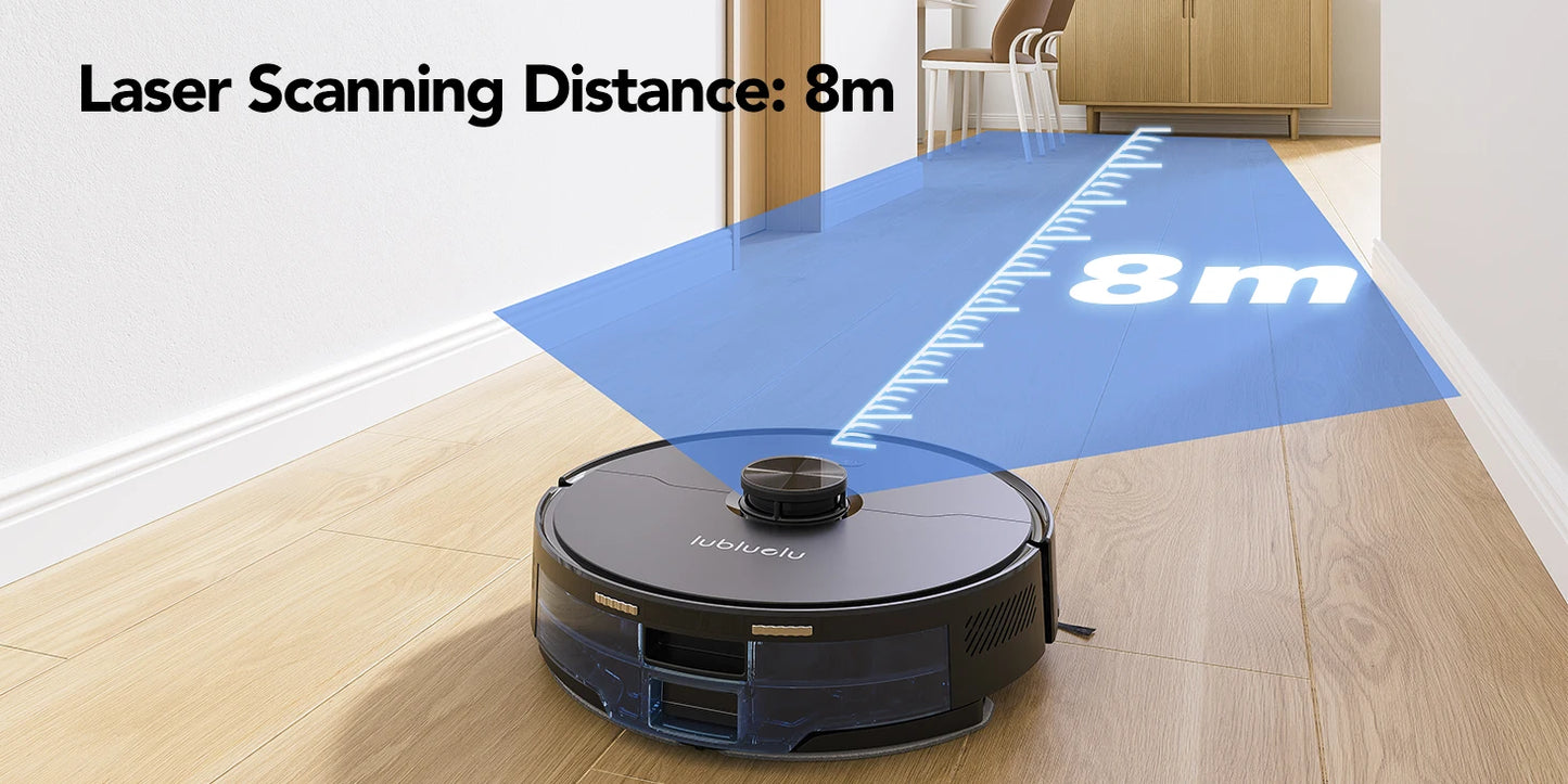 Lubluelu L15 Ultra  Robot Vacuum Mop Combo 5500Pa Robot Vacuum Auto-Charging  5 Maps 24 No-go Zones 3 In 1 Robot Vacuum Cleaner