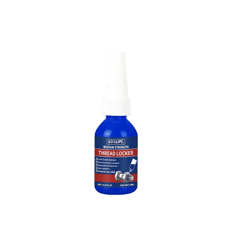 LOOLIFL, 243 Medium-Strength 10Ml-50Ml Threadlocker, Industrial Glue, Removable, Anti-Loosening, Anti-Slip, Waterproof, Rust-Proof, Oil-Resistant, Sealing Threadlocker, Removable, Stable