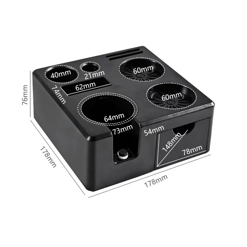 Coffee Tamping Station Distributor Storage Seat 51/53/54/58mm Universal Tamper Station Multi Functional Storage Rack Coffee Tool