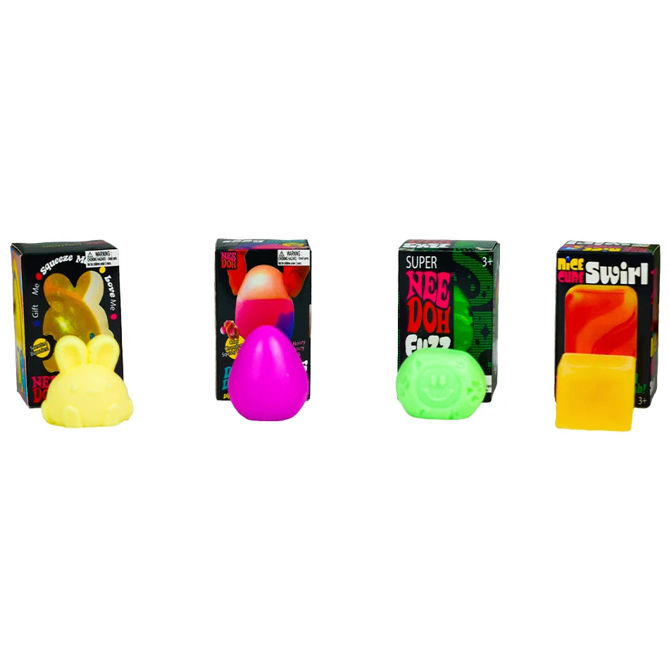 HOT Golden Egg Needoh Blind Box Fidget Toy Anti-Stress Sensory Squeeze Surprise Treasure Hunt Gift for Adults