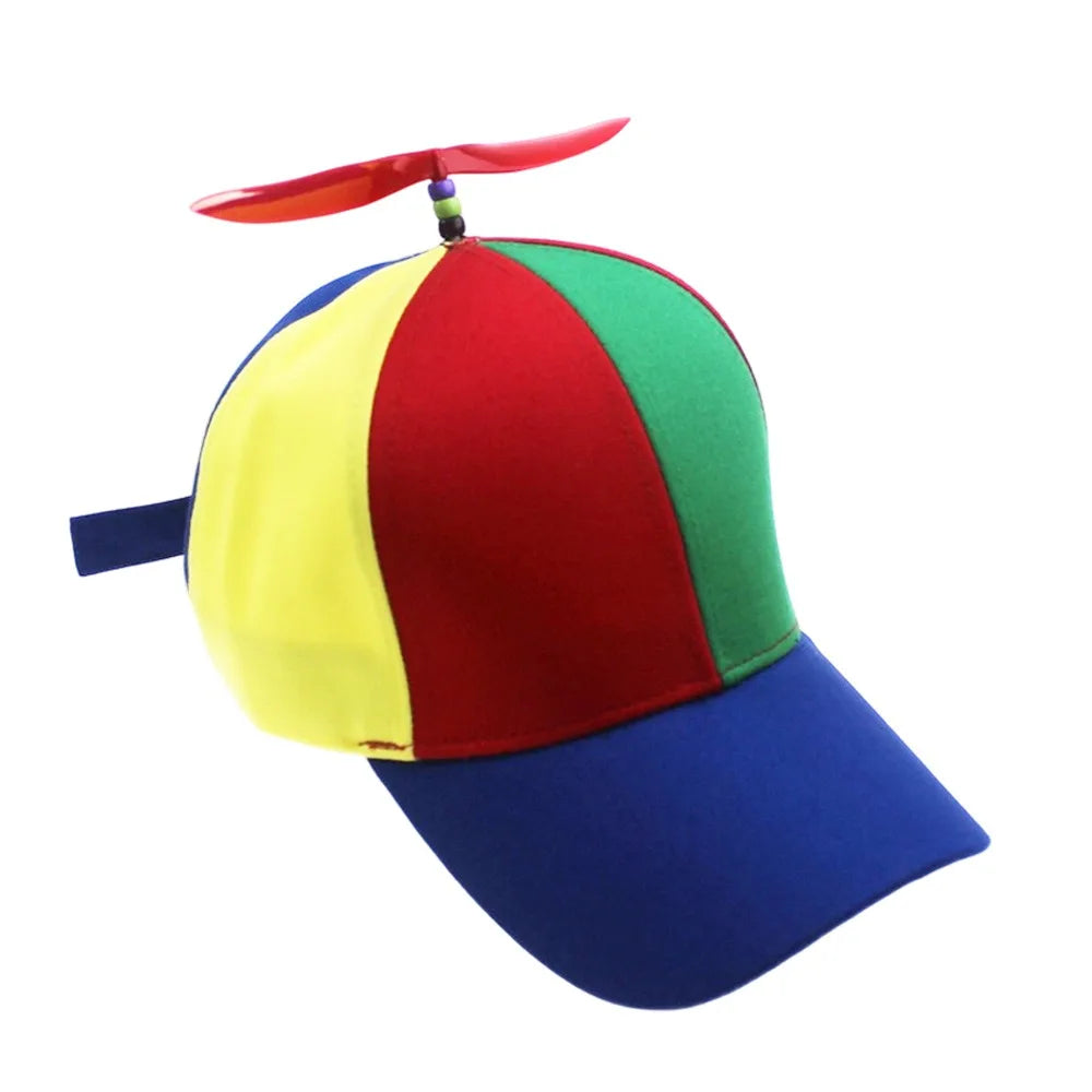 Rainbow Bamboo Dragonfly Baseball Cap Funny Helicopter Propeller Adventure Hat Firefly Cap Snapback Hat For Adult Kids Boy Girl