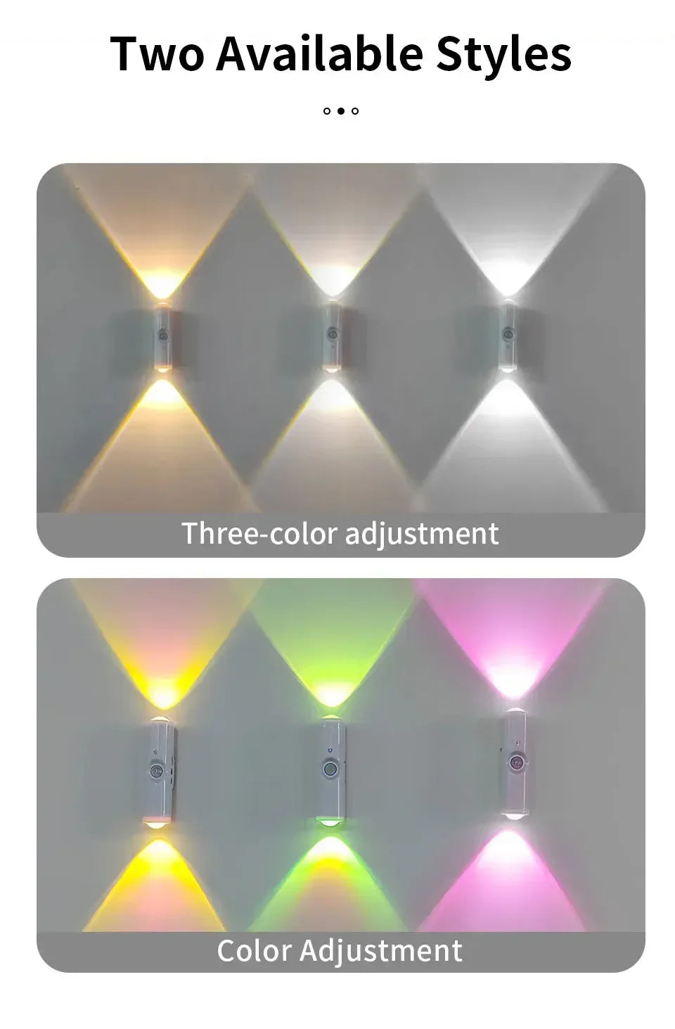 LED Night Light with Motion Sensor Wall Lamp Rechargeable RGB Gradient Ambient Night Lights Magnetic Sunset Lamp Room Decoration