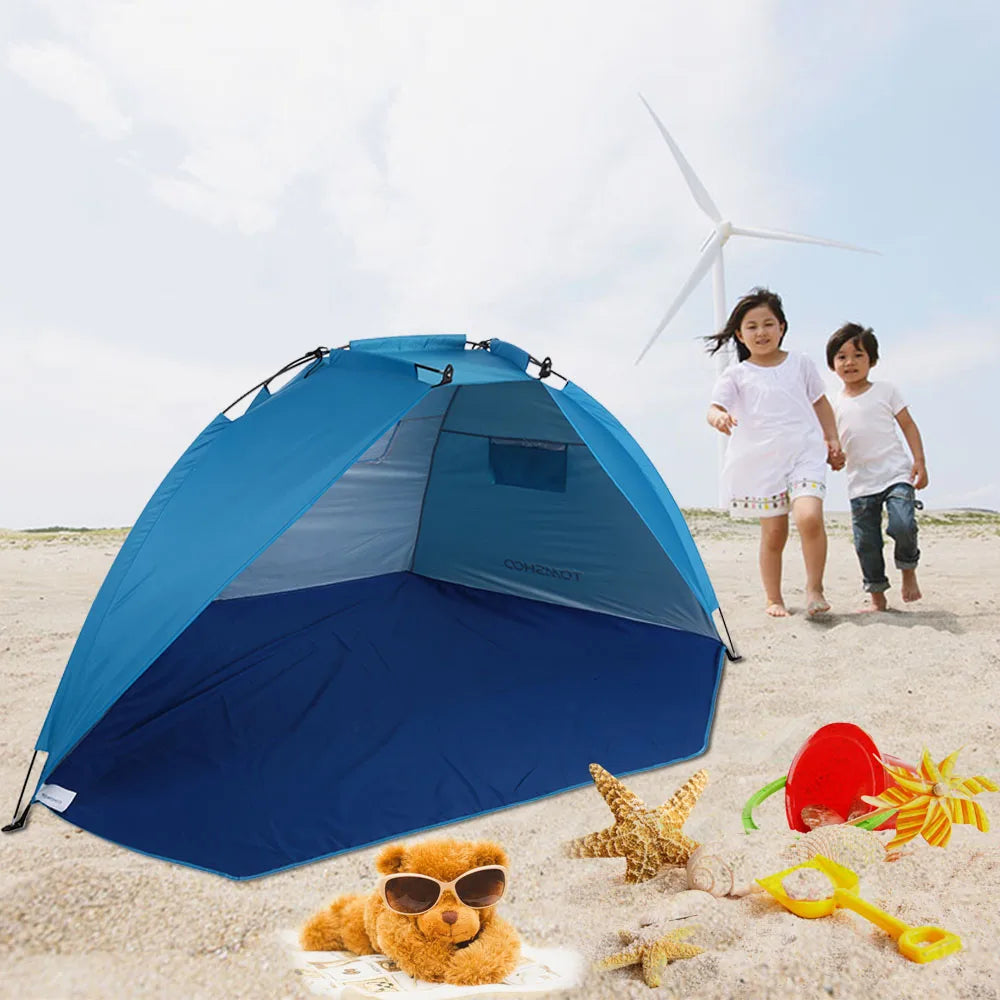 TOMSHOO Camping Tent Outdoor Sports Sunshade Tent Oxford Fabric Lightweight Tent for Fishing Picnic Beach Park