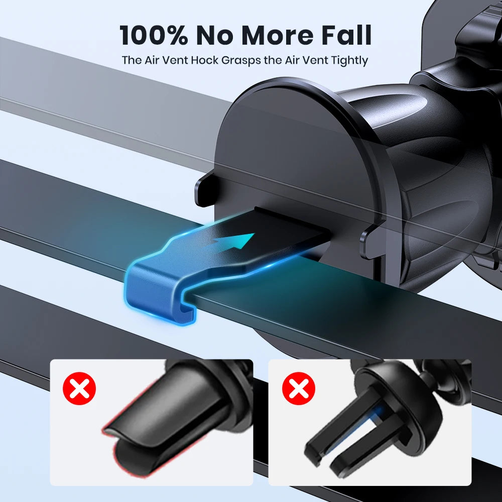 TOPK Magnetic Phone Car Mount Phone Holder for Cars Air Vent Upgrade Hook Clip Car Phone Holder with Strongest Magnet for Phones
