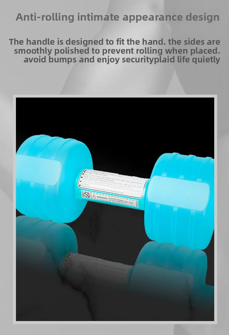 Water-filled Dumbbells Portable Dumbbell Sports Water Bottle for Arm Strength Training Home Gym Fitness