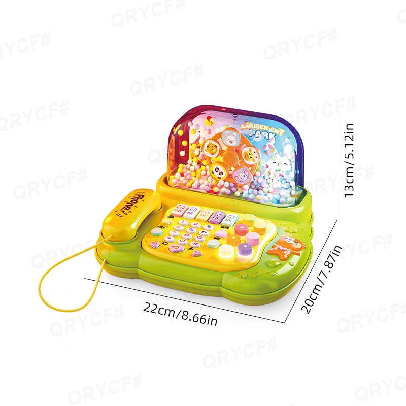 Simulation Telephone Toys Snowfiake Music Lights Story Machine Baby Mobile Phone Multi-functional Kids Education Christmas Gifts