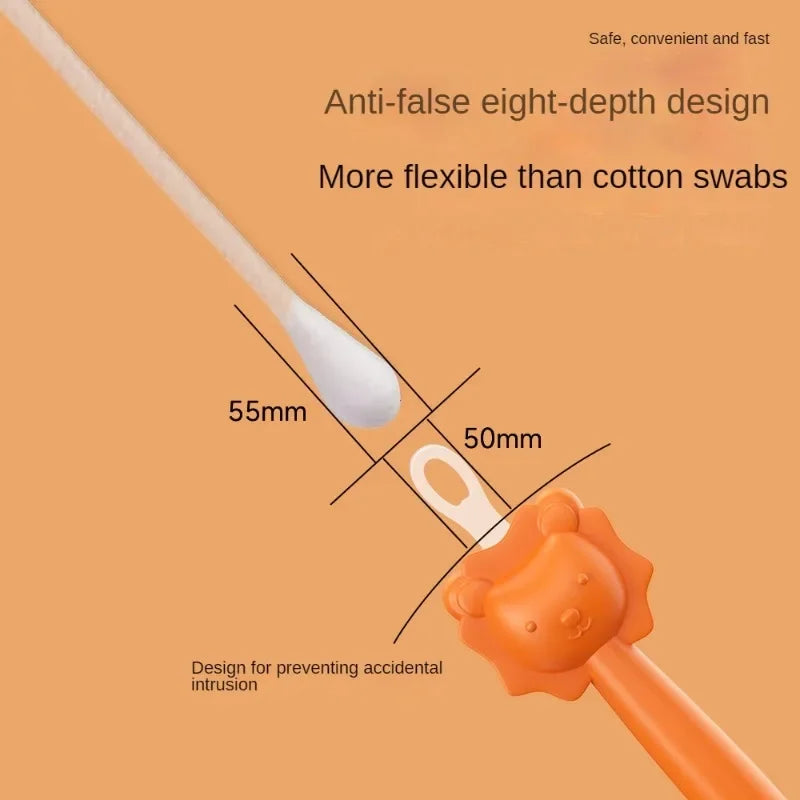 2026 New models Baby Cleaner Spoon Double-headed Soft Wax Curette Picker Nose Cleaner Silicone Ear Wax Pickers Clean Tweezers
