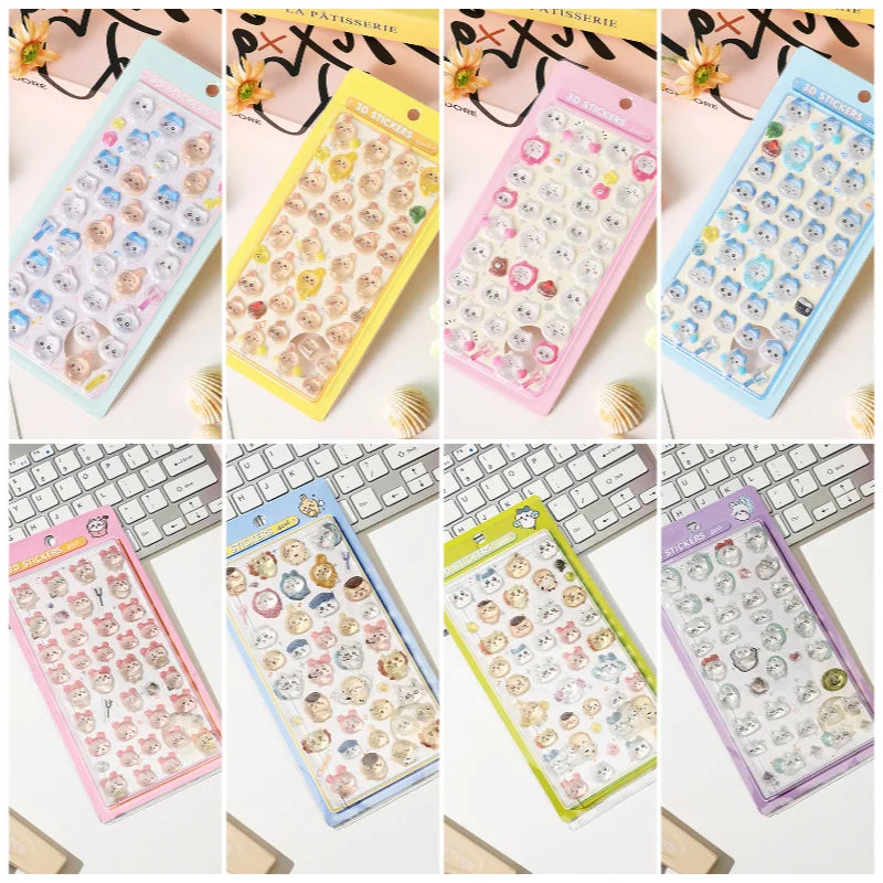 Cartoon Sticker 3D Stickers Aesthetic Sticker DIY Scrapbook Decal Decorations Party Favor ボンボン ドロップシール