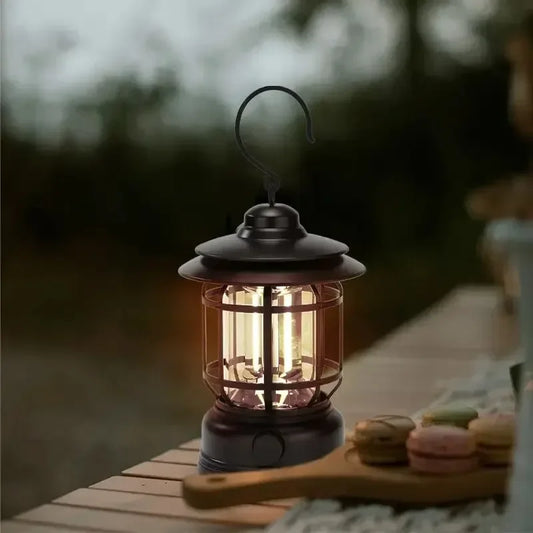 Waterproof Outdoor Garden Street Path Lawn Lamp Camping Portable Retro Lantern Vintage Tent Lighting Lantern Decoration