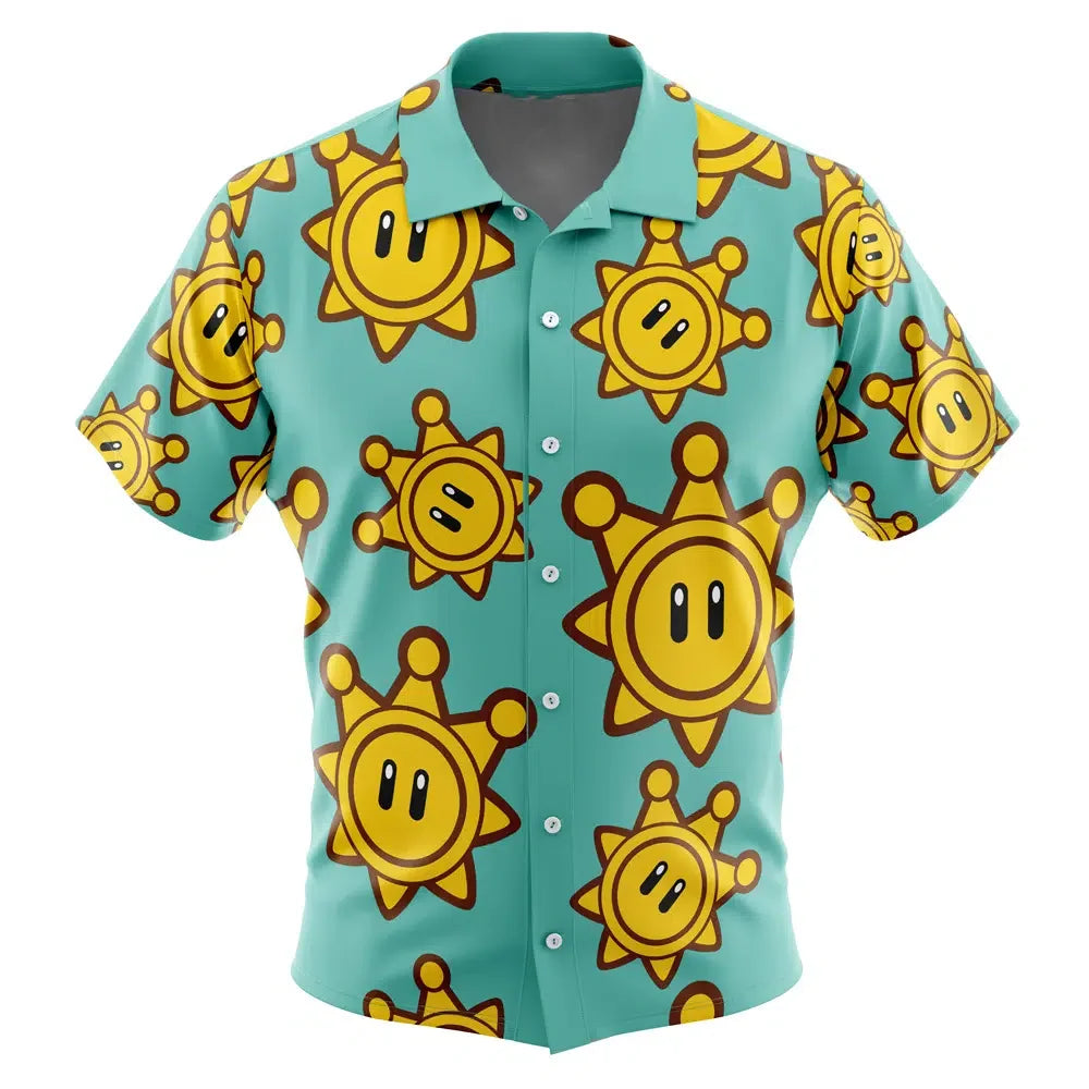 Anime Short Sleeve Shirt Men's Summer Japanese Loose Anime Printed Shirt Versatile Top