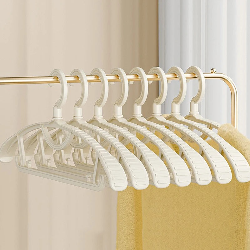 Thiened Wide Oulder Clothes Hanger Home Anti-Slip Hanging Clothes Hanger Large Size Plastic Rotatable Clothes Hangers Organizer