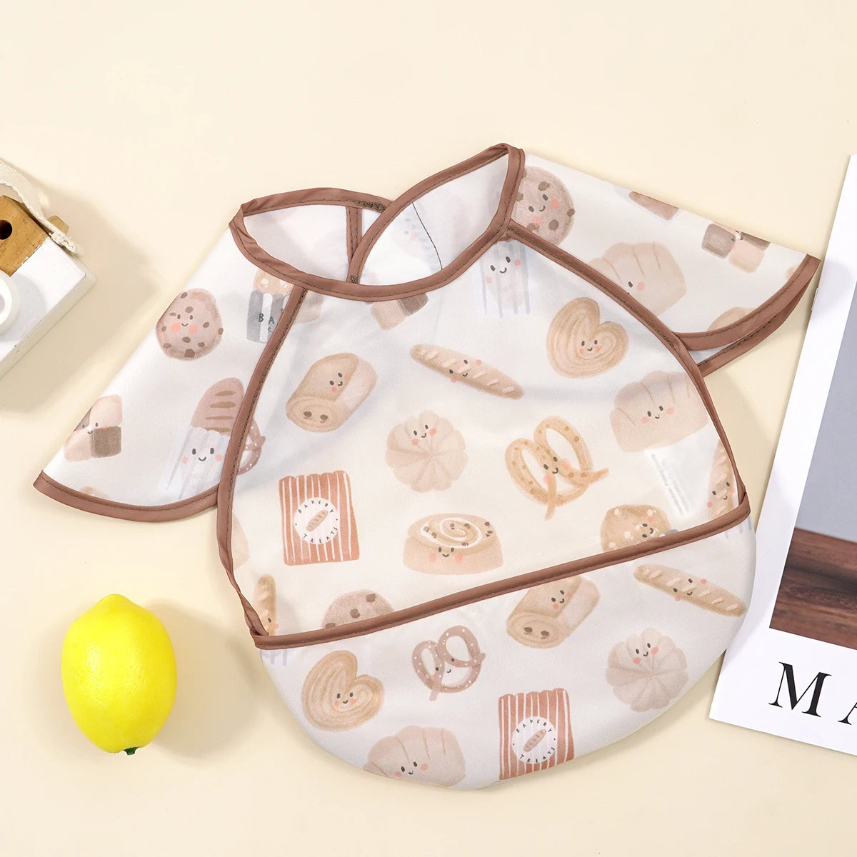 Kangobaby #My Soft Life# New Waterproof Baby Sleeveless Feeding Bib Fashion Full Body Cover
