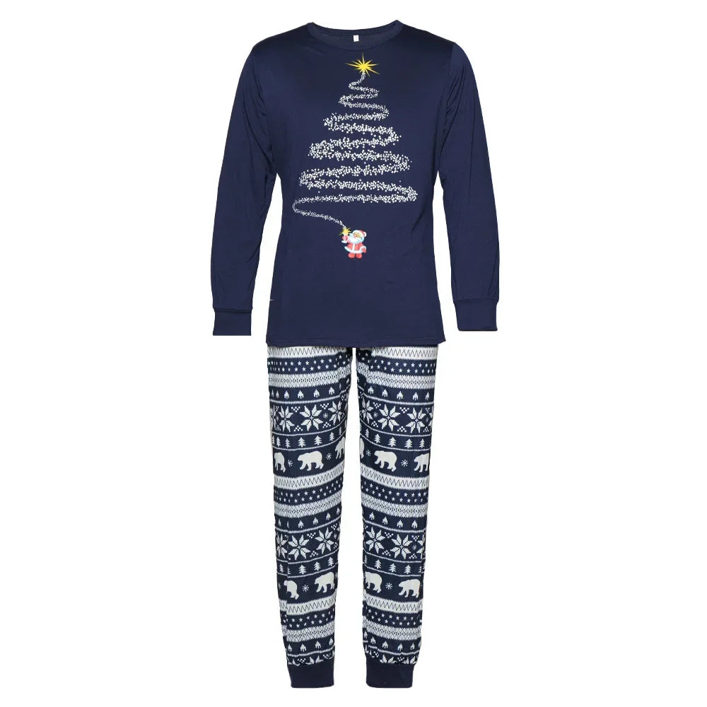 Christmas Look Pajamas Set Mom Dad Kids Dog Matching Pyjamas Cute Elf Print Sleepwear Soft Loose 2 Pieces Suit Xmas Wear Pijamas