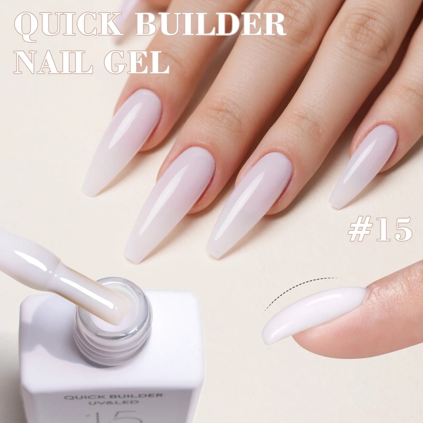CANNI Nail Gel Polish HEMA/TPO FREE Extension UV Gel Builder Nail Gel In Bottle Semi Permanent Rubber Base Self-leveling Gel