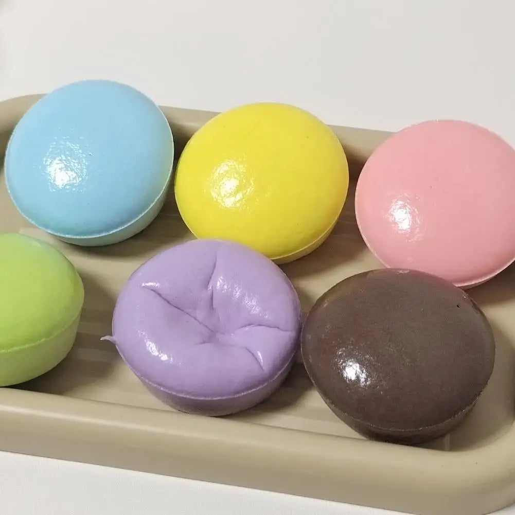 Purple Soft Potato Pinch Toy - Fun Custard Bun Sticky Small Cake, Slow Rebound Decompression Toy, Party Gift Candy Color