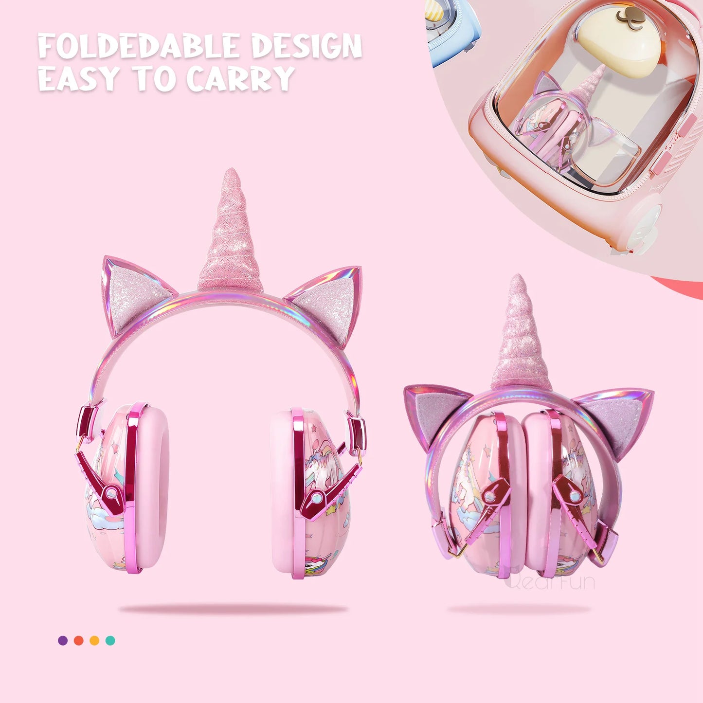 Cute Kids Ear Protection Baby Noise Earmuffs Noise Reduction Ear Defenders Autism Children Sound Sensitivity Noise Damper Gifts