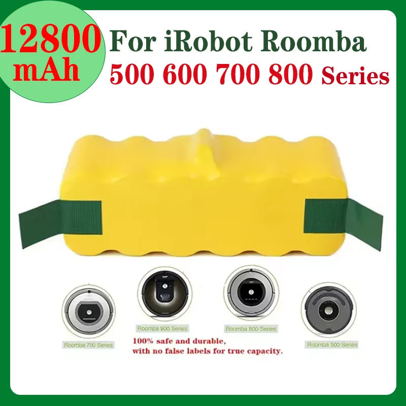 New 14.4V 12.8Ah Ni-MH Replacement Battery for irobot Roomba 500 600 700 800 900 Series 585 595 600 610 620 630 631 650 660 760