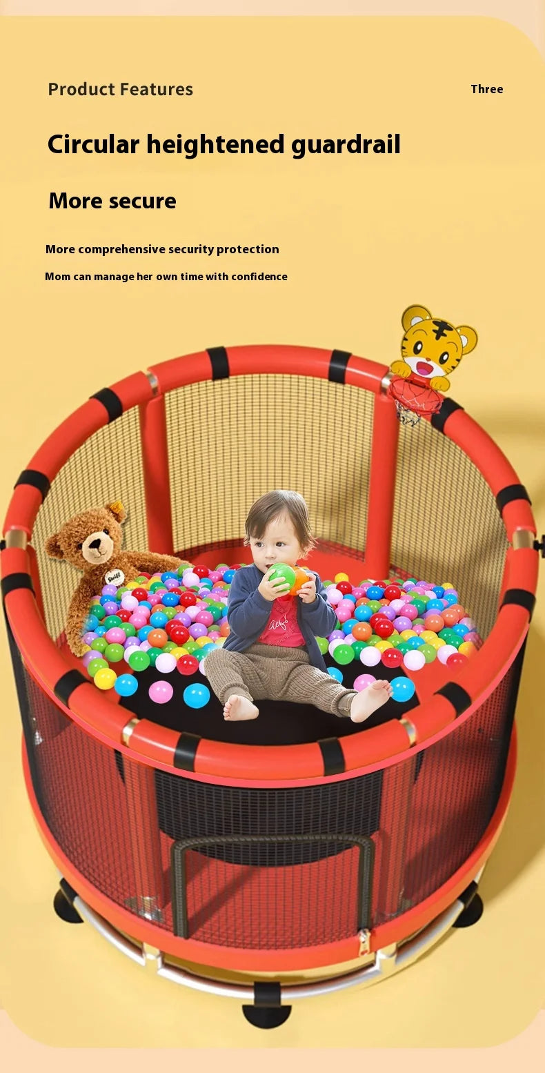 Children's Indoor Trampoline Home Use Jumping Bed 3-10 Years Old Household Trampoline Fun Fitness Exercise for Kids