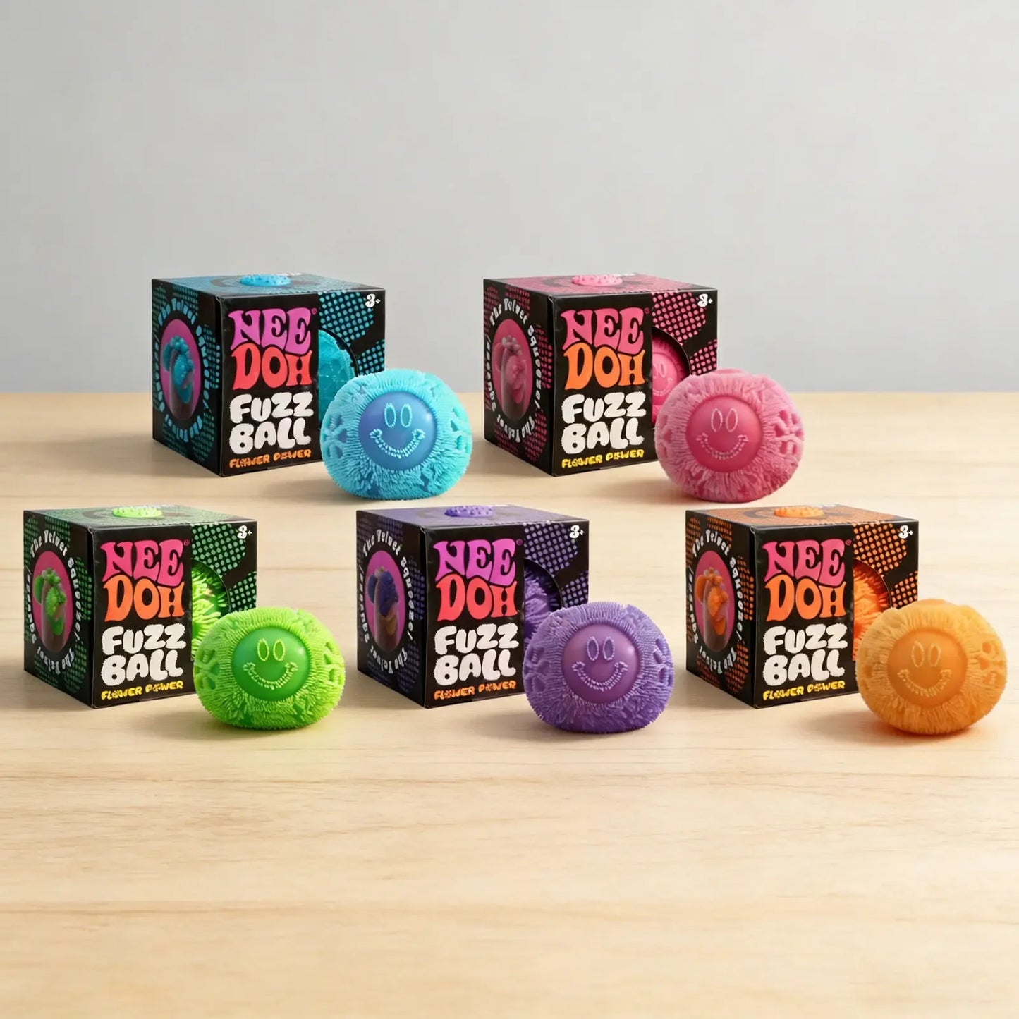 NeeDoh Fuzz Ball Series Desktop decompress Ornament Stress Relief Toys Squishy Toys for Under Pressure Fun Soft Stress Ball gift