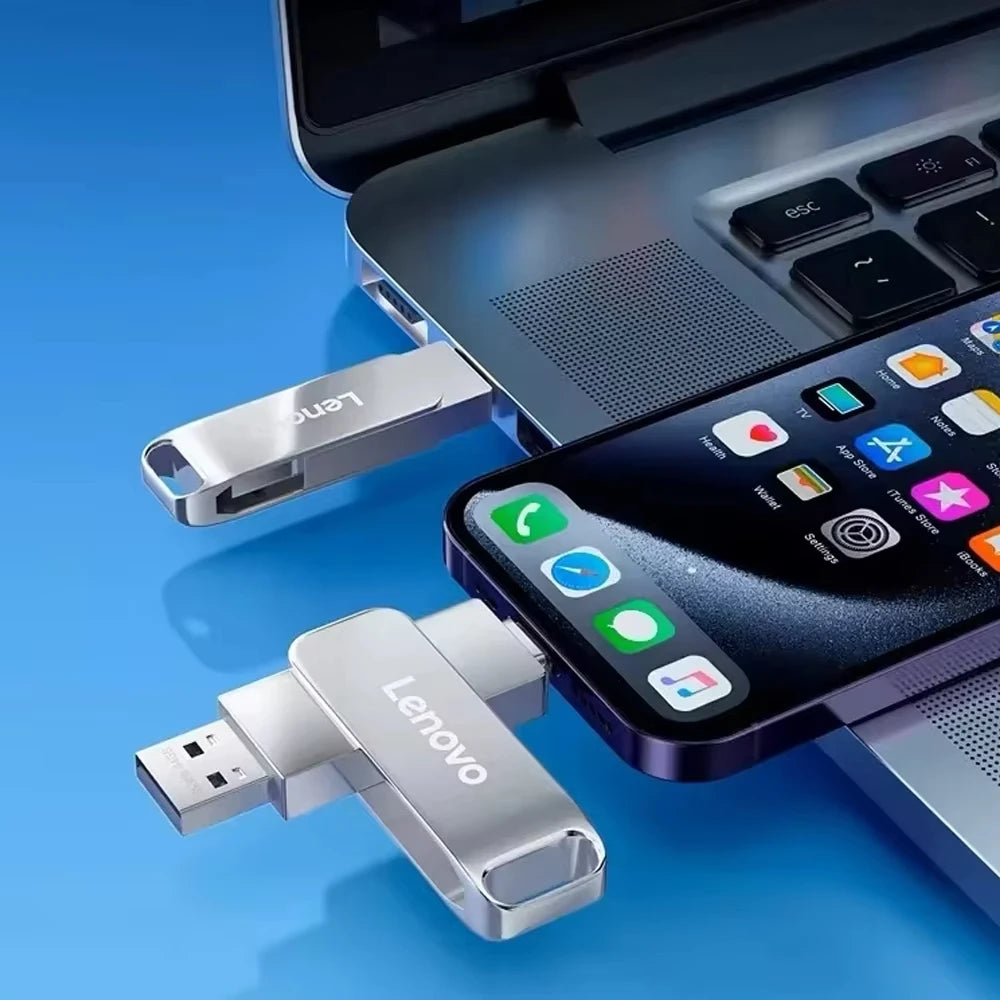 Lenovo USB 3.2 Flash Drives High Speed Transfer 16TB Metal Pendrive Memory Card Pendrive Flash Disk Memoria Waterproof Stick