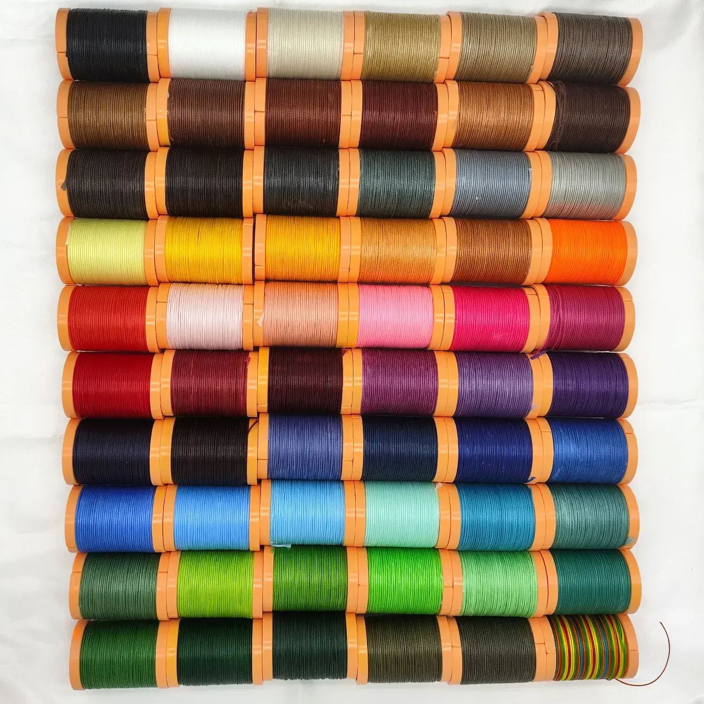 Handmade Flat Wax Thread for Leather Craft, Hand Stitching, DIY Wax Coated Strings, Repair Shoes, Sewing Tools, 0.8mm, 1.0mm