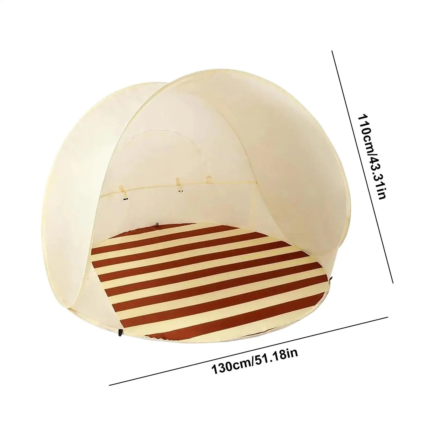Beach Tent 3/4 Person Easy Pop Camping Canopy Beach Shelter with Ventilating Mesh Window for Outdoor Camping Picnic Garden