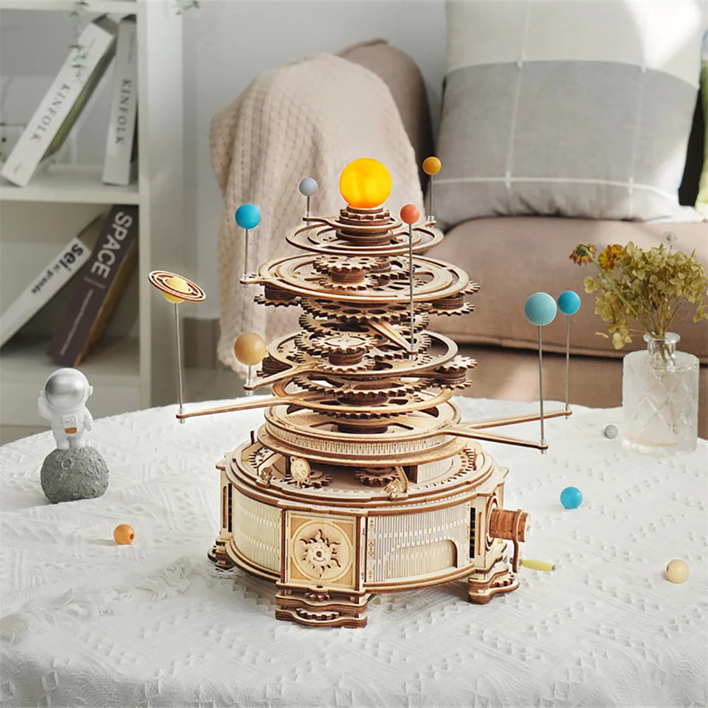 ROKR Curious Discovery Series 3D Wooden Puzzle Games Assembly Telescope Orrery Model Buliding Kits Toys Gift ST