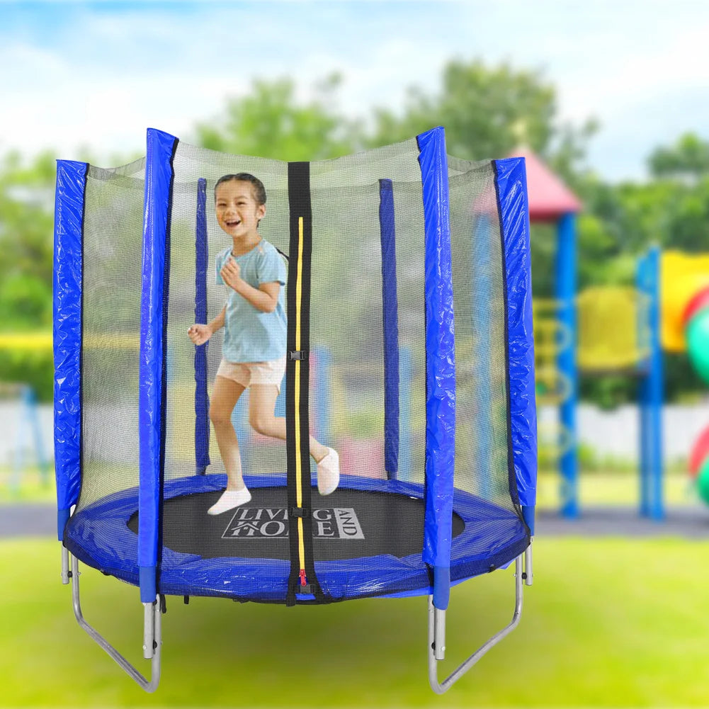 【Breeins】Outdoor Trampoline with Safety Enclosure for Kids Entertainment