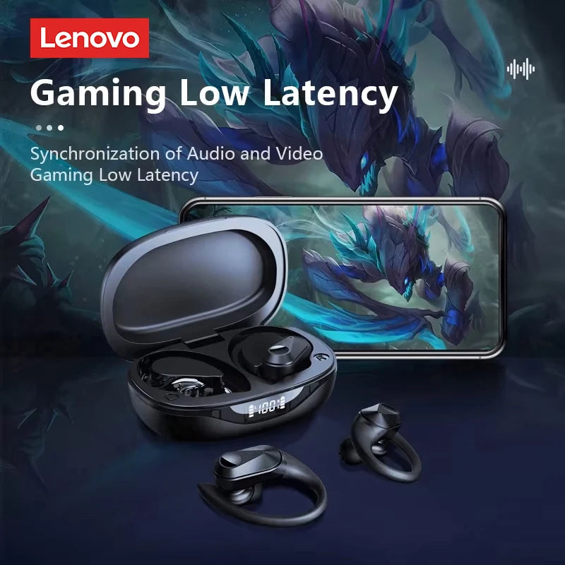 Lenovo LP75 TWS Sports Earphones Bluetooth 5.3 Wireless Headphones Waterproof HiFi Stereo Noise Reduction Earbuds with Mics