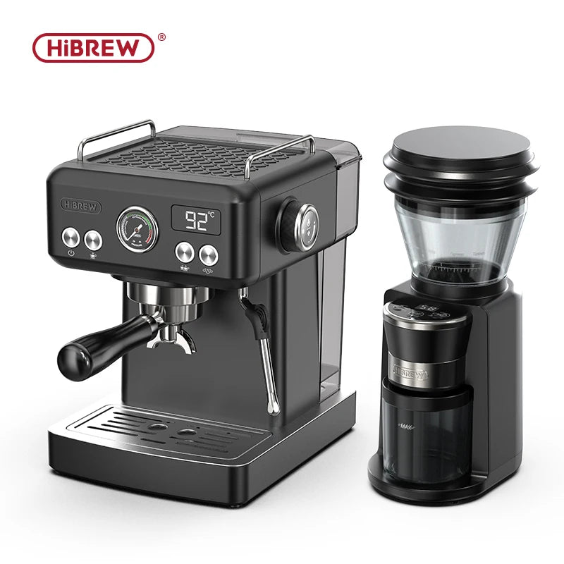 HiBREW H10A Black Espresso Machine Temperature Volume Pre Brewing Adjustable 58mm Portafilter Cappuccino Coffee Maker