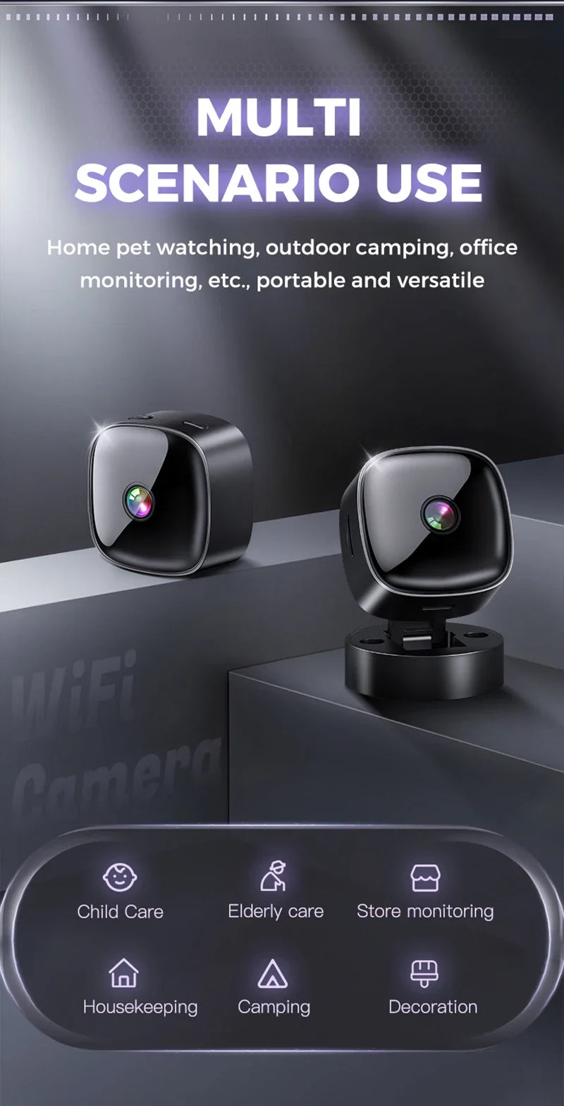 Lenovo Security Monitoring High Definition 360 ° Rotating WiFi Mini Camera No Need for Plug Night Vision Smart Home 2026 NEW
