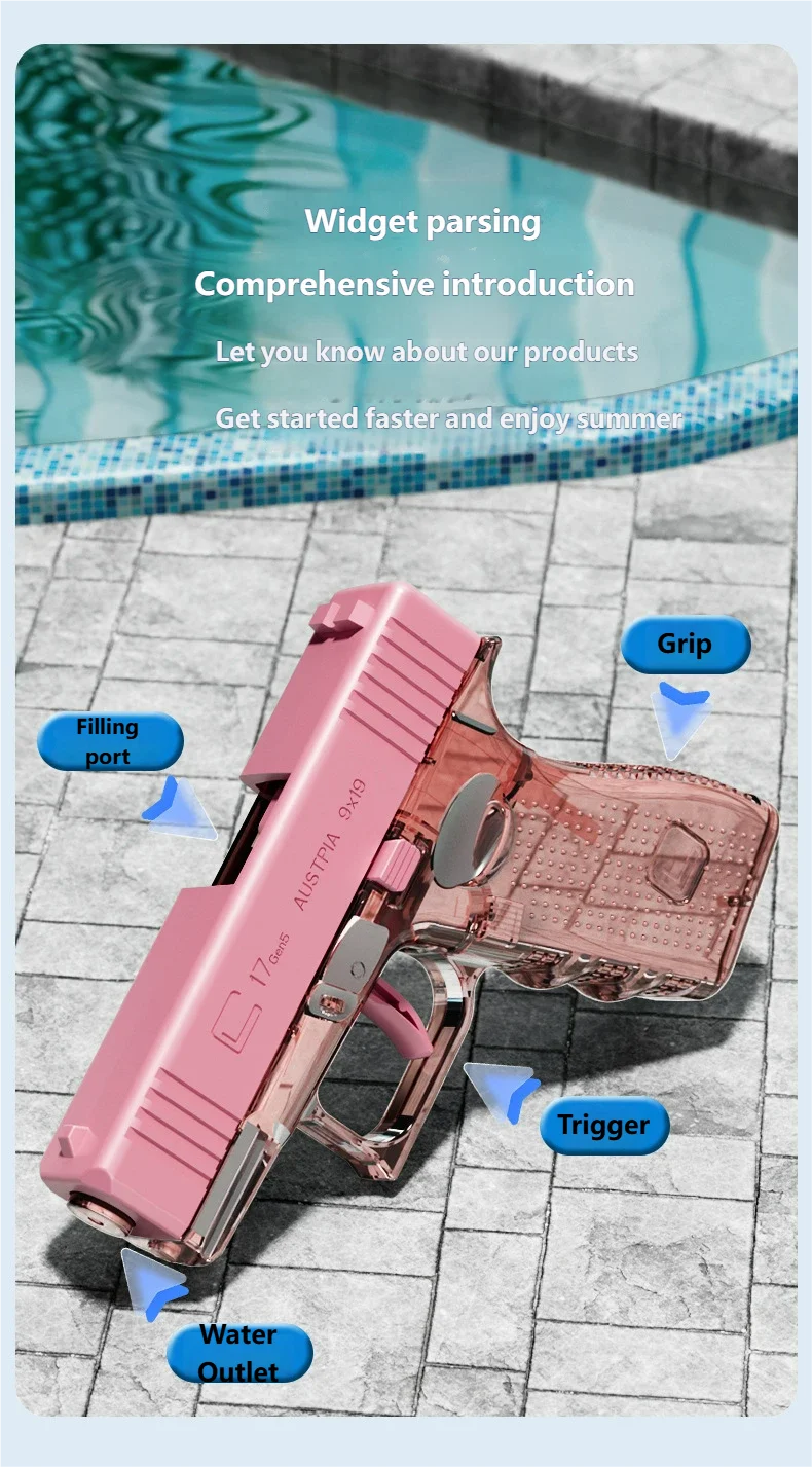 Outdoor Toy Water Gun Mini Spray Water Pistol Party Swimming Pool Beach Play Shoot Firing Water Gun Game For Children Adult Gift