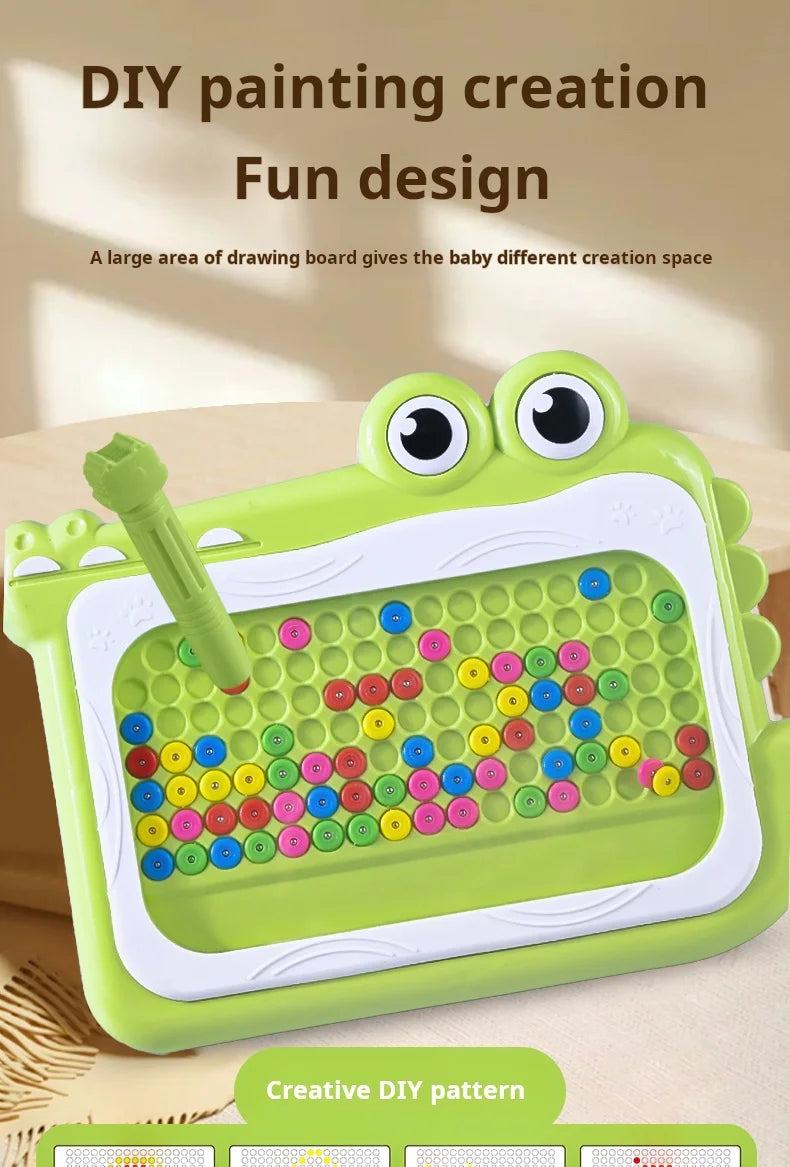 New Kids Magnetic Beads Doodle Board with Puzzle Pen  Drawing Toys  for Children 3-8 yearsMontessori Game Education Gift