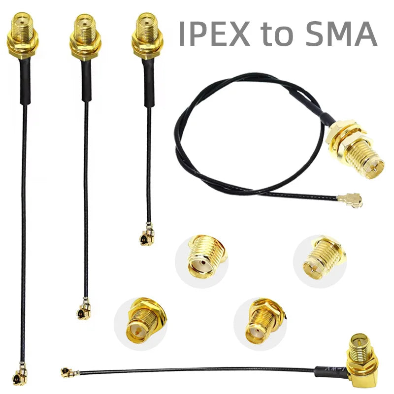 2/4/8Pcs RP SMA Pigtail Cable 1.13 Cable SMA Female Connector To UFL/U.FL Cable for WiFi Antenna Extension