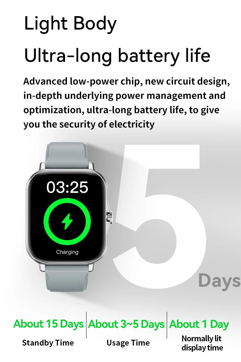 LAXASFIT 2026 Smart Watch 1.83 Inch HD Display Answer Make Call Message Preview Sport Modes DIY Dial Weather Forecast Men Women