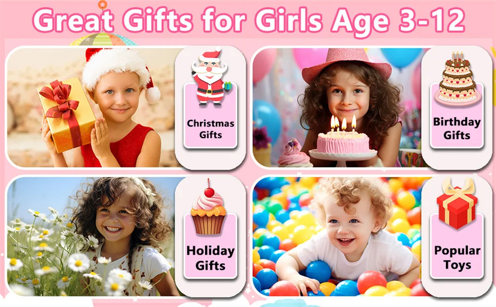 Kids Smart Phone Educational Toys Dual Camera Music Player Baby Phone With 32G Memory Game Learning For Boy Girls Brithday Gifts