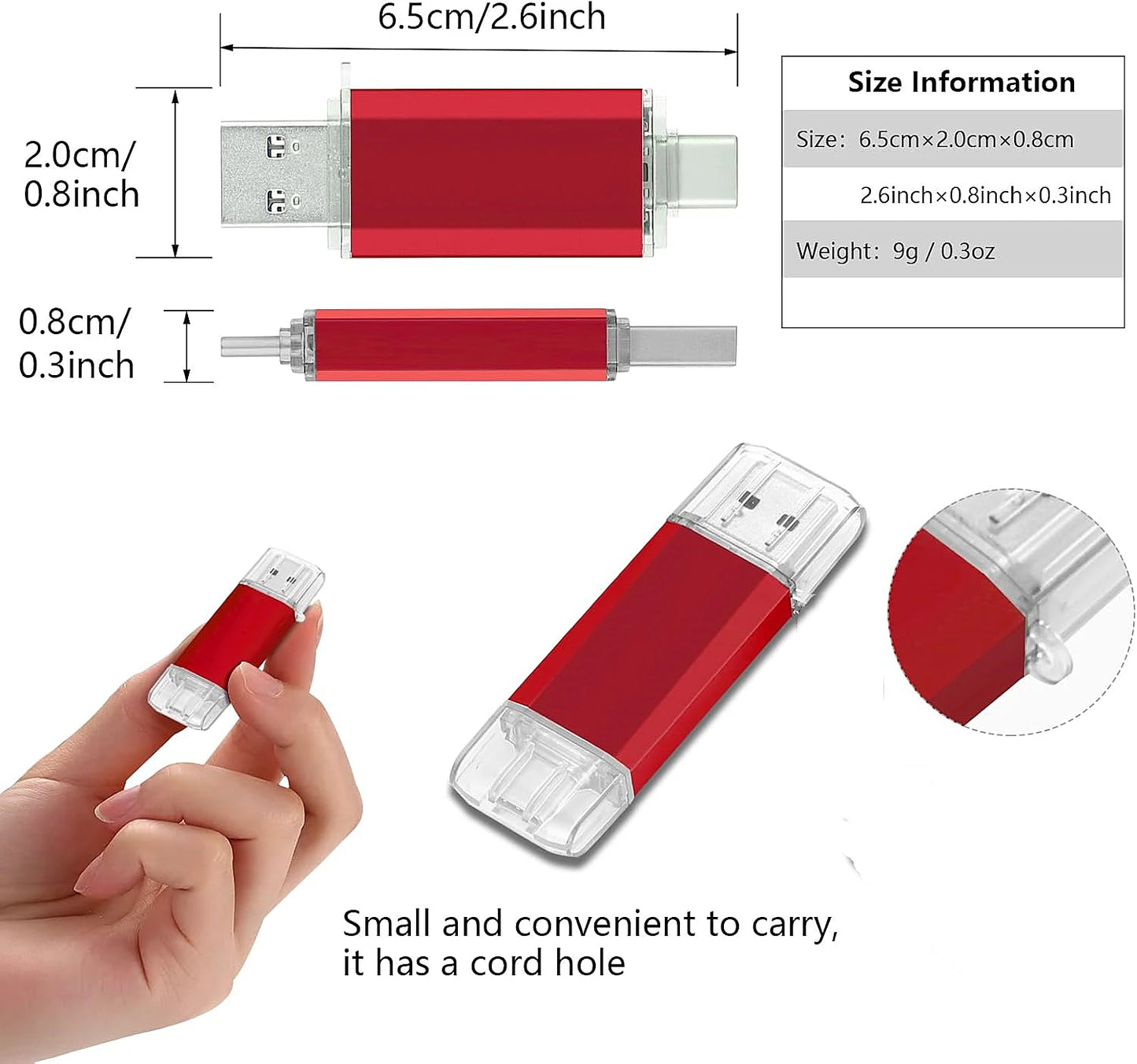 512GB OTG USB Flash Drive USB 3.0 Type C For iPhone ipad 128GB 256GB Pendrive Samsung Huawei Xiaomi Android Laptop Memory Stick