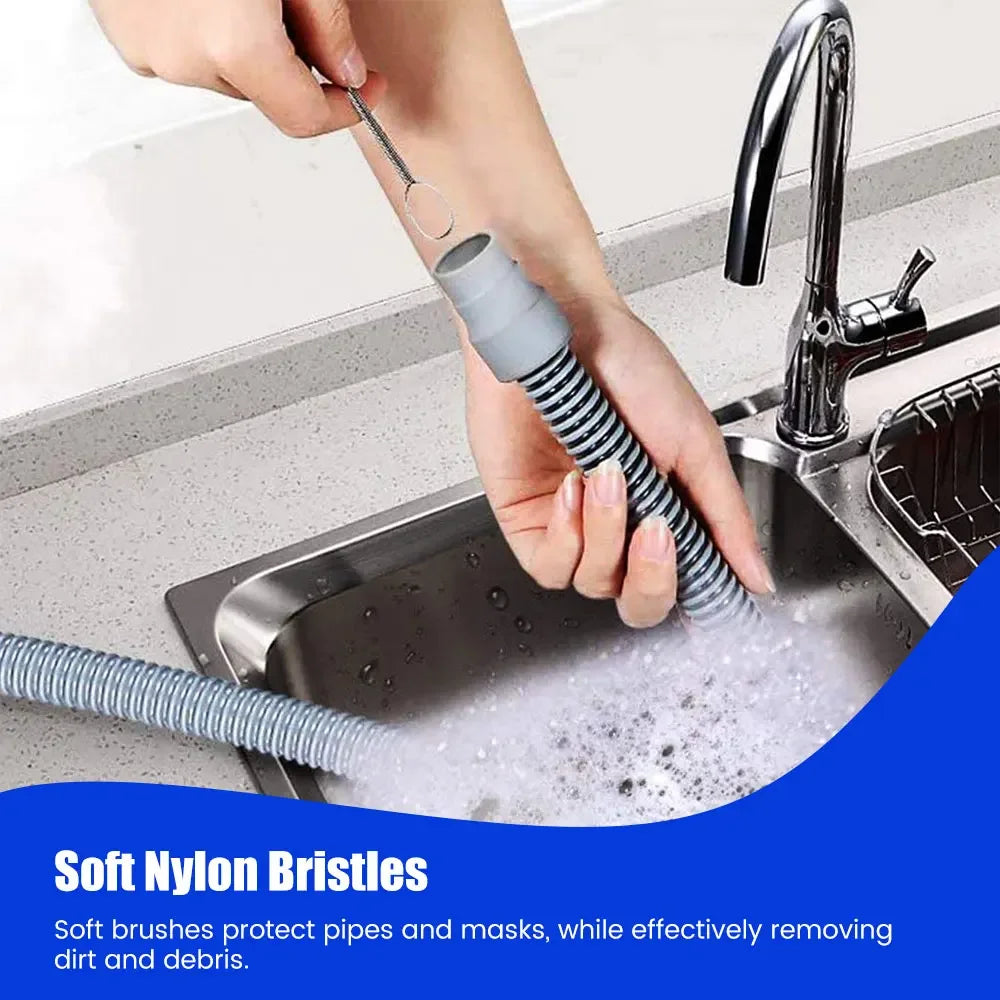 Cpap Hose and CPAP Hose Tube Hook & Hose Brush Keep Cpap Supplies Set Clean Tidy - Tube Holder Tube Flexible Cleaner Brush