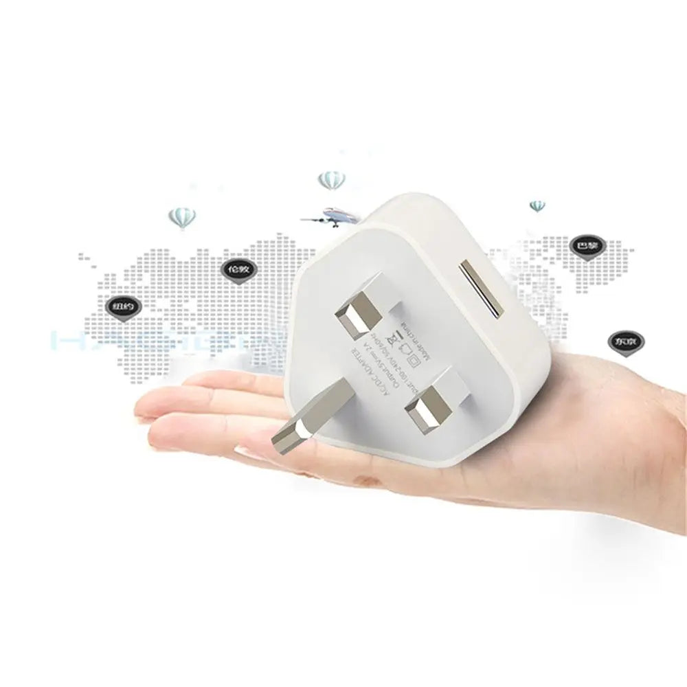 3 Pin UK Plug 5V 1A USB Wall Charger Power Adapter Home Charging