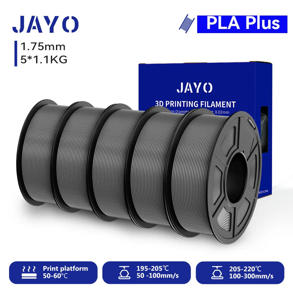 JAYO 3D PETG/PLA/PLA PLUS Printer Filament 1.75mm 5.5KG 100% No Bubble non-toxic 3D Printing Materials for 3D Printer&3D Pen